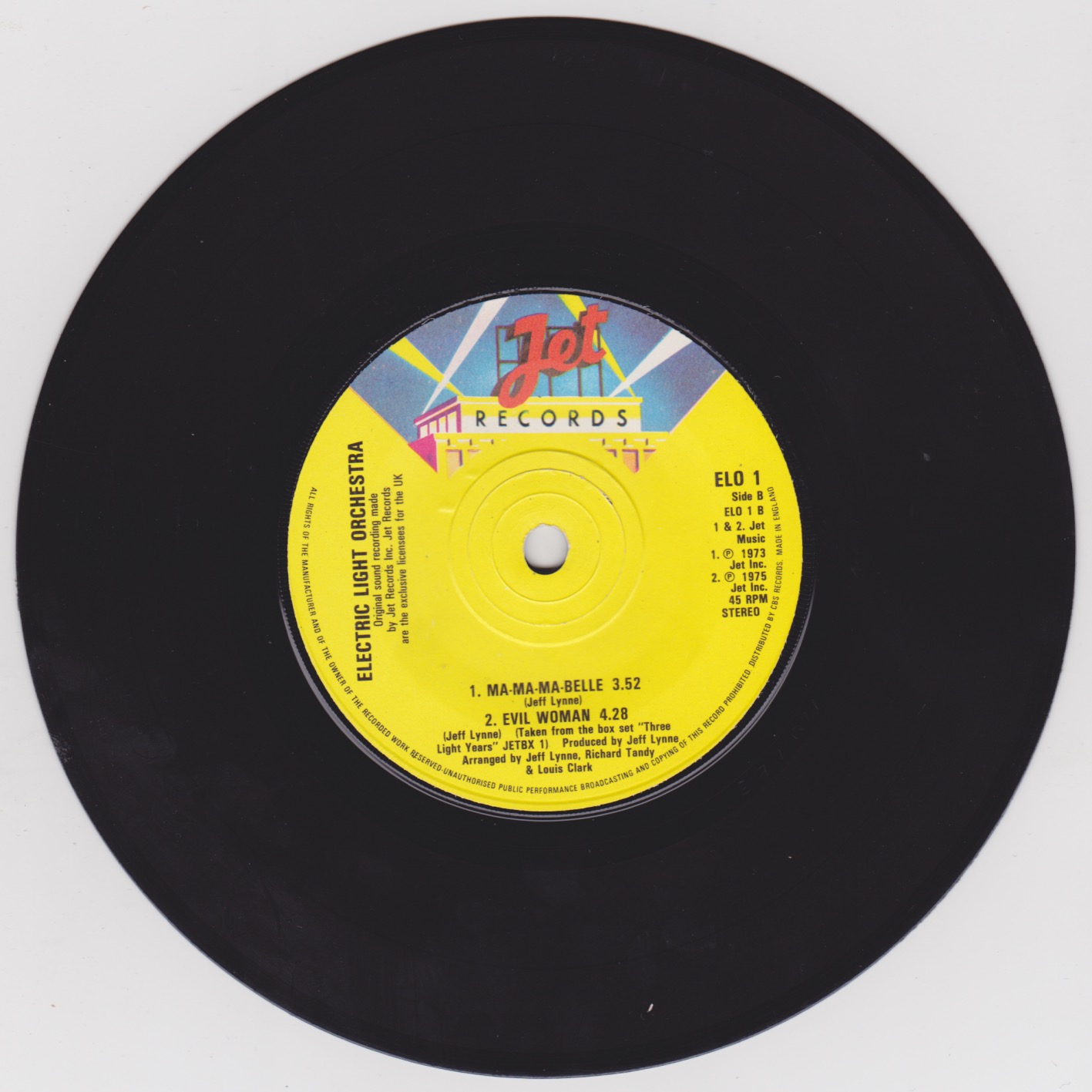 Electric Light Orchestra Can't get it out of my head 7 inch