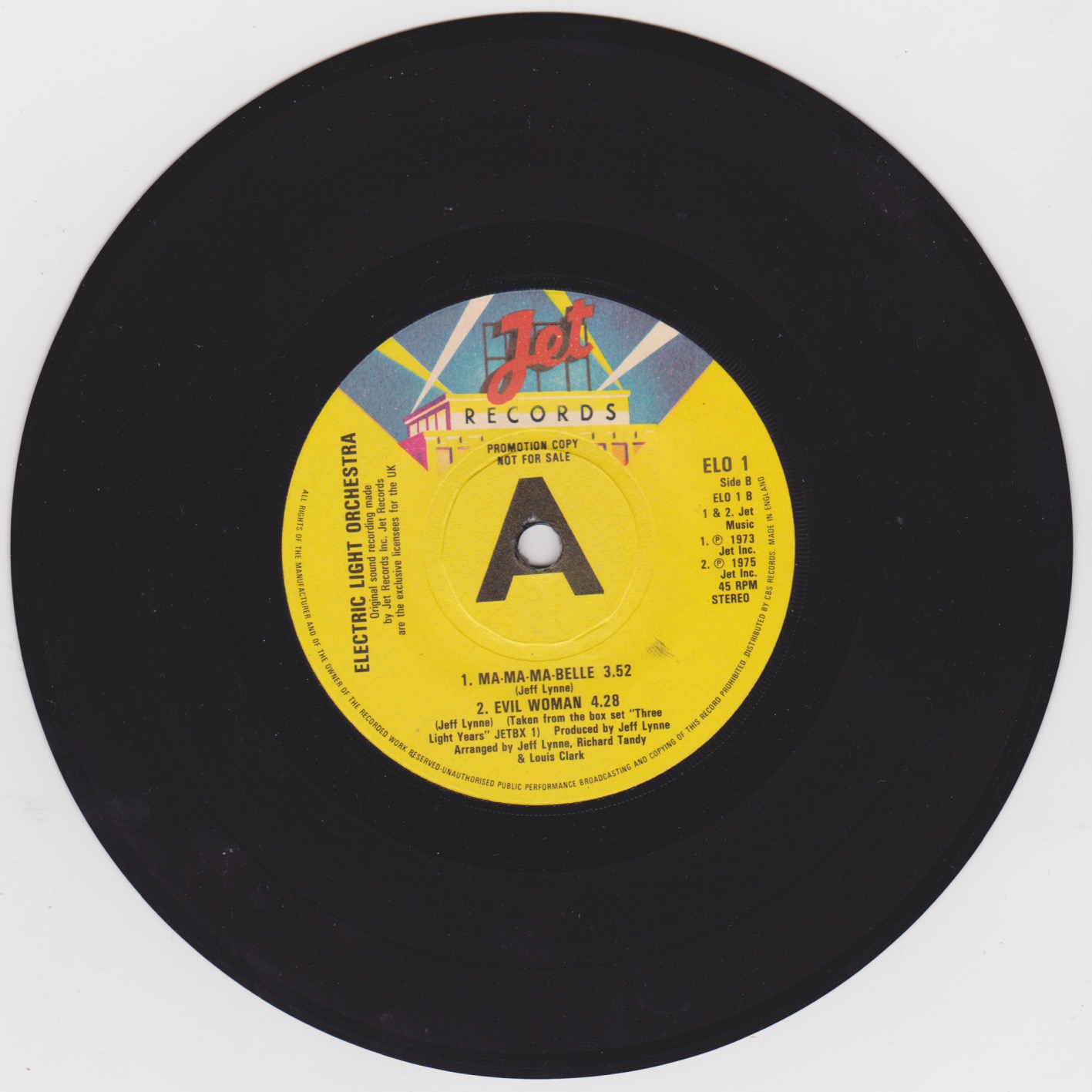 Electric Light Orchestra Can't get it out of my head 7 inch